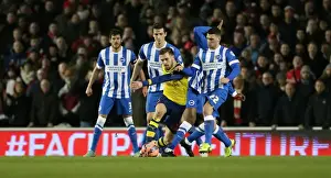 Arsenal 25JAN15 Prints: Brighton Midfielder Danny Holla in Action Against Arsenal - FA Cup Fourth Round, 2015