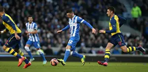 Arsenal 25JAN15 Prints: Brighton Midfielder Danny Holla in FA Cup Clash Against Arsenal (25Jan15)