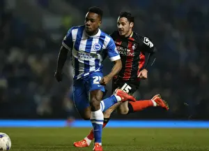 Bournemouth 10APR15 Prints: Brighton Midfielder Kazenga LuaLua in Action Against AFC Bournemouth (April 2015)