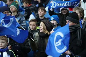 Burnley 16DEC17 Prints: Brighton vs. Burnley: Fan Clash in Premier League Match at American Express Community Stadium (16DEC17)