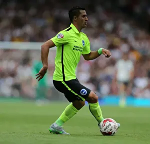 Fulham 15AUG15 Prints: Brighton's Beram Kayal in Action against Fulham in Sky Bet Championship Clash (15/08/2015)