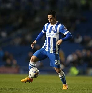 Images Dated 14th April 2015: Brighton's Beram Kayal in Action against Huddersfield Town (April 2015)
