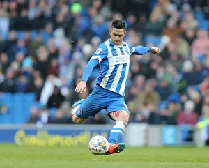 Brighton's Beram Kayal Fires Determined Shot Against Wolverhampton Wanderers in Sky Bet Championship Clash, March 2015