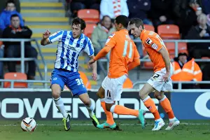 Blackpool 27-10-2012 Prints: Brighton's Will Buckley Faces Off Against Blackpool in Npower Championship Match