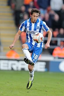 Images Dated 27th October 2012: Brighton's Will Buckley Goes Head-to-Head with Blackpool in Npower Championship Showdown
