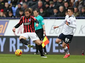 Bolton Wanderers 28FEB15 Prints: Brighton's Calderon in Action: Brighton and Hove Albion vs