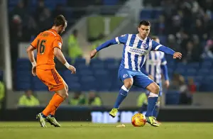 Ipswich Town 21JAN15 Prints: Brighton's Danny Holla Fights for Possession Against Ipswich Town in Sky Bet Championship Clash