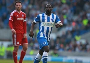 Images Dated 3rd October 2015: Brighton's Elvis Manu Scores on Home Debut vs. Cardiff City (03OCT15)