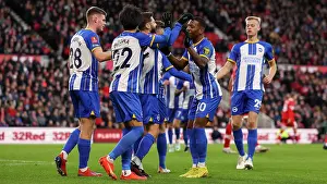 Middlesbrough 07JAN23 Prints: Brighton's Estupinan Braves Middlesbrough's Attack in FA Cup Showdown (07JAN23)