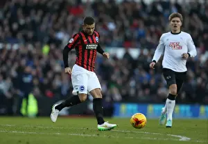 Derby County 06DEC14 Prints: Brighton's Forster-Caskey Faces Off Against Derby in Championship Clash (6th Dec 2014)