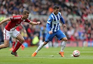 Images Dated 2nd May 2015: Brighton's Forster-Caskey Fights for Possession against Middlesbrough in Championship Clash