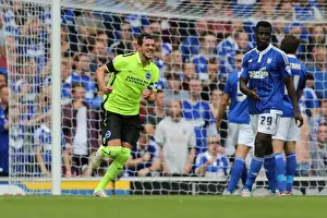 Ipswich Town 29AUG15 Prints: Brighton's Gordon Greer Celebrates Tomer Hemed's Goal Against Ipswich Town in Sky Bet Championship (August 28)