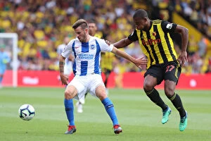 Images Dated 11th August 2018: Brighton's Gross Shields Off: Premier League Showdown Between Brighton & Hove Albion and Watford
