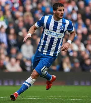 Images Dated 24th October 2015: Brighton's Hemed Scores in Championship Clash against Preston North End (24/10/2015)