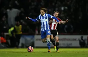 Brentford 03JAN15 Prints: Brighton's Inigo Calderon in FA Cup Action: Brentford vs
