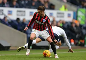 Brighton's Joe Bennett in Action: Championship Showdown against Bolton Wanderers (28FEB15)