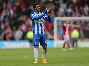 Images Dated 2nd May 2015: Brighton's Kayal Appreciates Fan Support: Middlesbrough vs. Brighton & Hove Albion (May 2015)