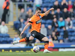 Brighton's Kayal Battles for Possession Against Blackburn Rovers (21MAR15)