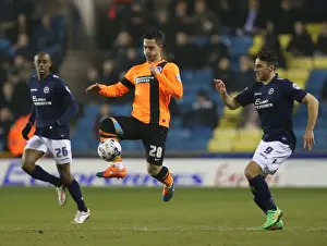 Millwall Prints: Brighton's Kayal Battles for Possession Against Millwall (17MAR15)