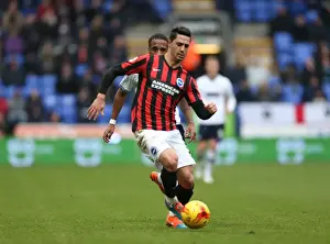 Bolton Wanderers 28FEB15 Prints: Brighton's Kayal Fights in Intense Championship Clash vs. Bolton Wanderers (28FEB15)