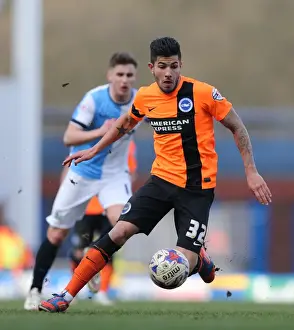 Blackburn Rovers 21MAR15 Prints: Brighton's Ledesma Faces Off Against Blackburn in Championship Clash (21MAR15)