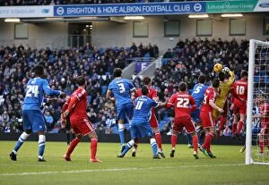 Images Dated 7th February 2015: Brighton's Lewis Dunk Scores the Winning Goal Against Nottingham Forest in 2015