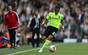 Full Back Prints: Brighton's Liam Rosenior in Action Against Fulham in Sky Bet Championship Clash (15/08/2015)