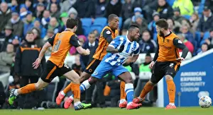 Wolverhampton Wanderers 14MAR15 Prints: Brighton's LuaLua in Action: Championship Clash - Brighton & Hove Albion vs