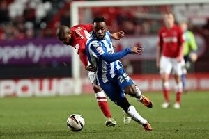 Images Dated 8th December 2012: Brighton's LuaLua Charges Forward in Npower Championship Clash vs Charlton (December 8, 2012)