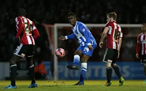 Brentford 03JAN15 Prints: Brighton's Rohan Ince in FA Cup Action: Brentford vs Brighton and Hove Albion (03JAN15)