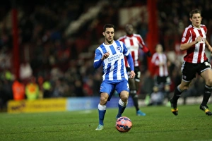 Brentford 03JAN15 Prints: Brighton's Sam Baldock Faces Off in FA Cup Clash vs. Brentford (03JAN15)