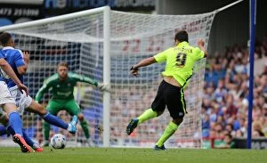 Images Dated 29th August 2015: Brighton's Sam Baldock Scores During Ipswich Town Clash in Sky Bet Championship (28/08/2015)