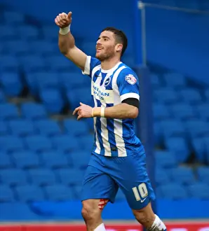 Bolton Wanderers 13FEB16 Prints: Brighton's Tomer Hemed Scores Thriller in Sky Bet Championship Clash vs