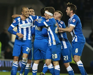 Charlton Athletic 05DEC15 Prints: Brighton's Tomer Hemed Scores Winning Goal vs