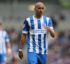 Watford 25APR15 Prints: Bruno Saltor in Action: Brighton & Hove Albion vs