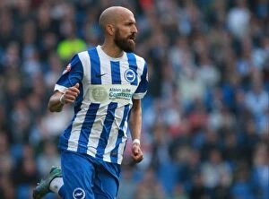 Images Dated 3rd October 2015: Bruno Saltor in Action: Brighton and Hove Albion vs. Cardiff City, Sky Bet Championship 2015