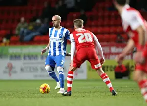 Charlton Athletic 10JAN15 Prints: Bruno Saltor in Action: Brighton and Hove Albion vs Charlton Athletic