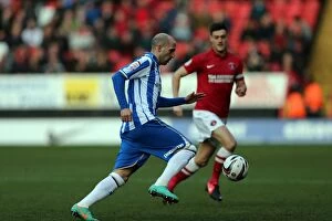 Images Dated 8th December 2012: Bruno Saltor of Brighton & Hove Albion in Action Against Charlton Athletic, Npower Championship