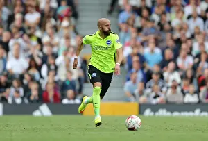 Fulham 15AUG15 Prints: Bruno Saltor of Brighton and Hove Albion in Action against Fulham in Sky Bet Championship Clash