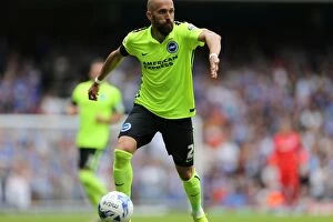 Images Dated 29th August 2015: Bruno Saltor of Brighton and Hove Albion in Action Against Ipswich Town, Sky Bet Championship 2015