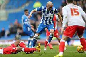 Birmingham City 21FEB15 Prints: Bruno Saltor Defending for Brighton and Hove Albion Against Birmingham City, February 2015