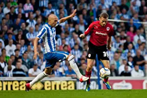 Cardiff City - 21-08-2012 Prints: Bruno's Unwavering Determination: Brighton & Hove Albion vs