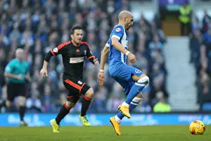 Bruno's Unwavering Determination: Brighton & Hove Albion vs Fulham in the Sky Bet Championship (29NOV14)