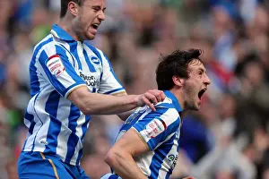Dist:lguepaper Prints: Will Buckley Scores the Opening Goal: Brighton & Hove Albion vs Blackpool