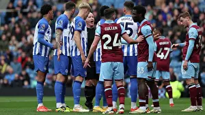 Debates Prints: Burnley v Brighton and Hove Albion Premier League 13APR24