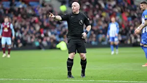 Referee Simon Hooper Prints: Burnley v Brighton and Hove Albion Premier League 13APR24