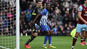 Jostles For Position Prints: Burnley v Brighton and Hove Albion Premier League 13APR24