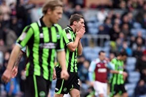 Images Dated 6th April 2012: Burnley's Sam Vokes Disappointment: Brighton & Hove Albion at Turf Moor (April 6, 2012)