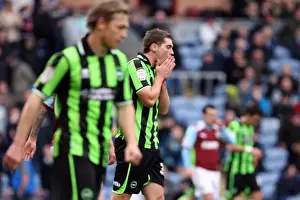 Burnley - 06-04-12 Prints: Burnley's Sam Vokes Disappointment: Brighton & Hove Albion at Turf Moor (April 6)
