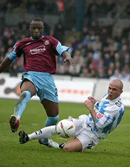 Charlie Oatway tackles Nigel Reo-Coker of West Ham (2004 / 05)